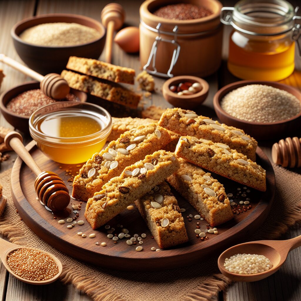 biscotti senza glutine alla quinoa e miele per snack salutari