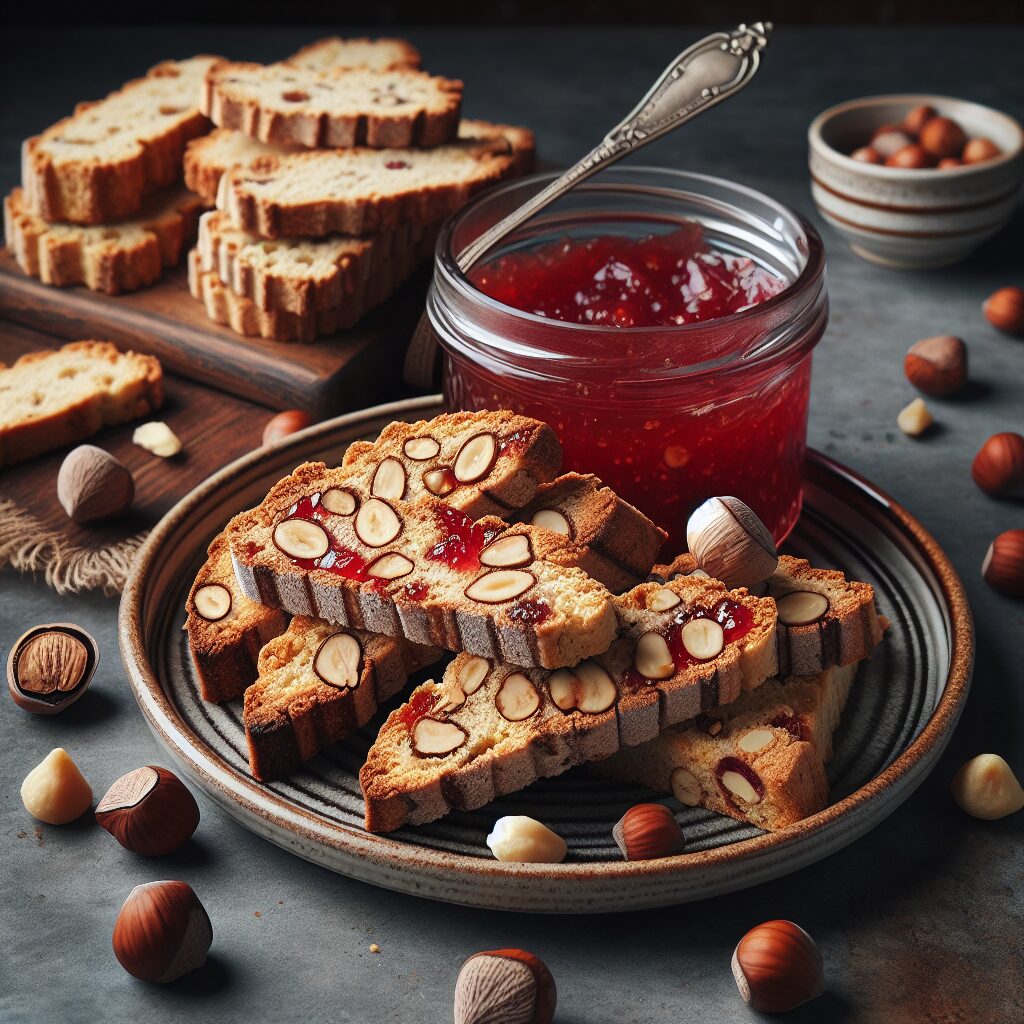 biscotti senza glutine alla nocciola e marmellata per uno snack dolce e soddisfacente