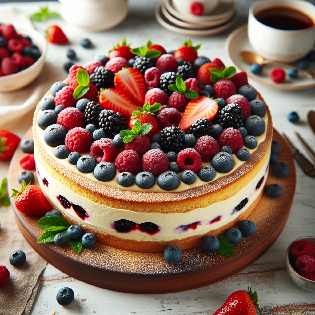 torta senza glutine alla crema di mascarpone e frutti di bosco per dolci ricchi e cremosi