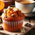 muffin senza glutine alla zucca e cioccolato bianco per colazioni autunnali indulgenti