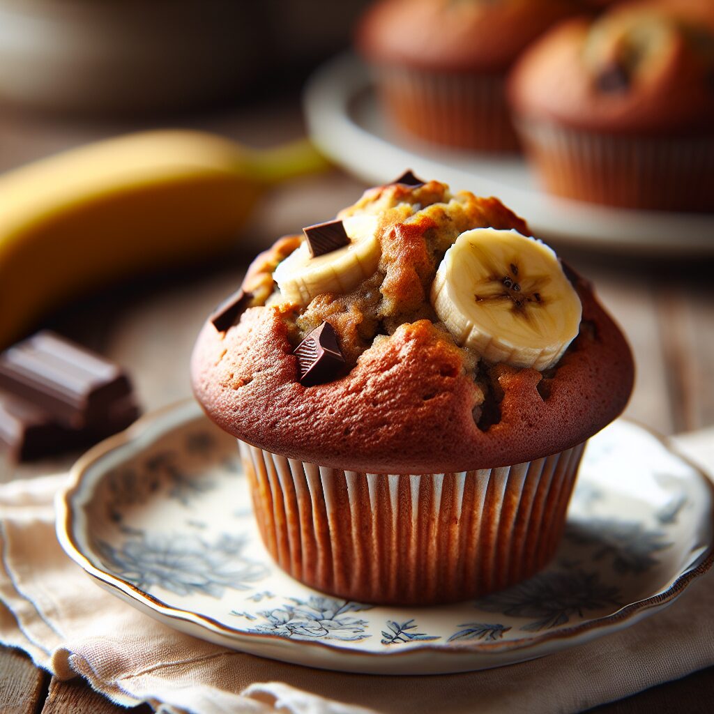 muffin senza glutine al cioccolato e banana per colazioni golose