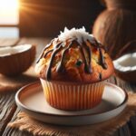 muffin senza glutine al cocco e cioccolato per colazioni esotiche