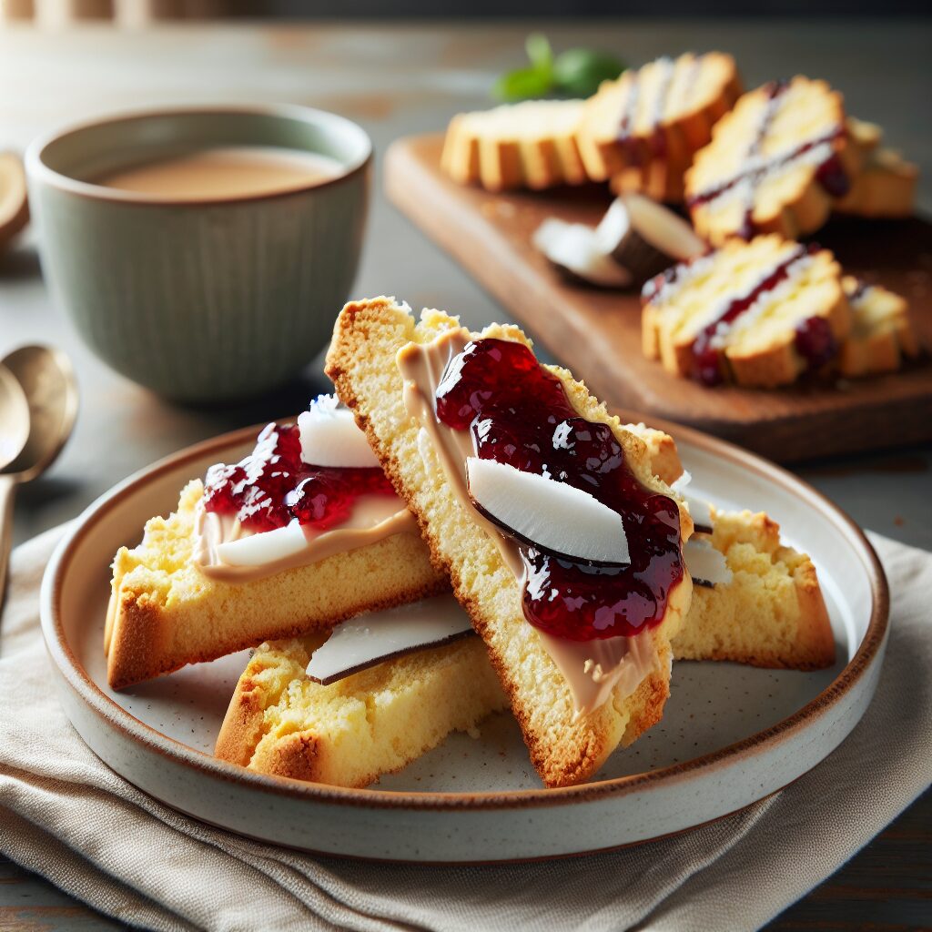 biscotti senza glutine al burro di cocco e marmellata per uno snack dolce e confortevole