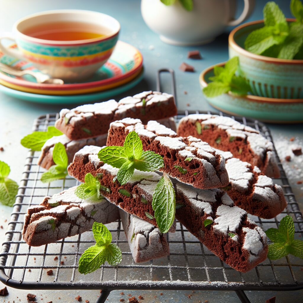 biscotti senza glutine al cioccolato e menta per merende rinfrescanti