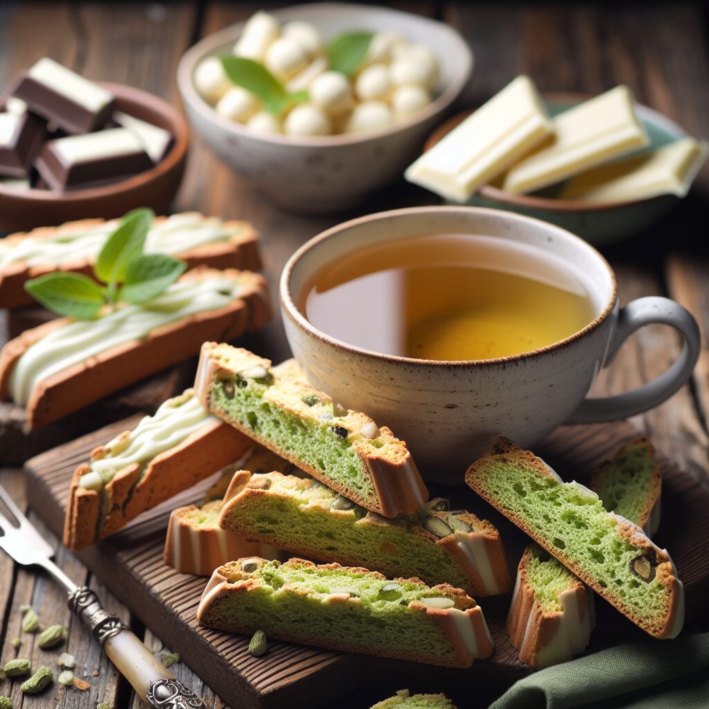 biscotti senza glutine al tè verde e cioccolato bianco per merende originali