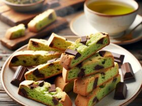 biscotti senza glutine al tè verde e cioccolato per snack originali