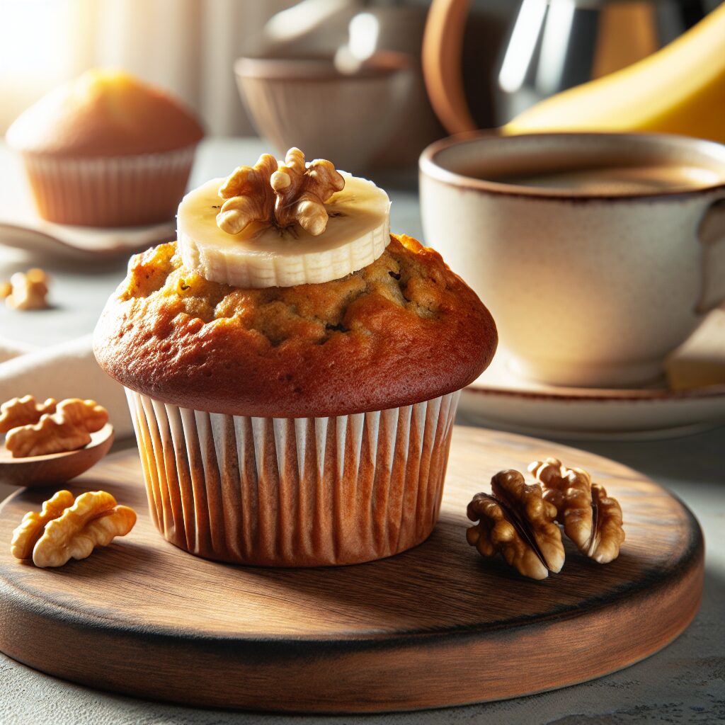 muffin senza glutine alla banana e noci per colazioni nutrienti