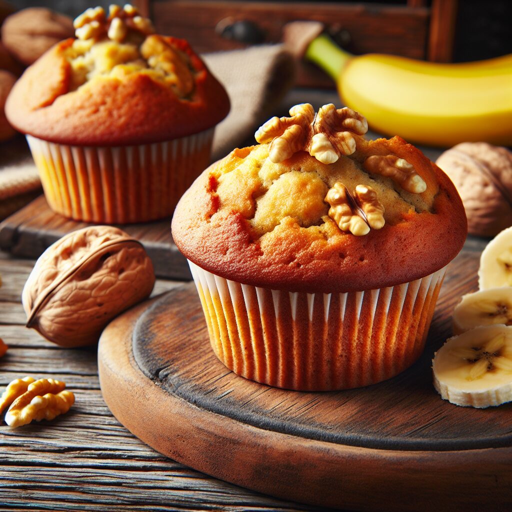 muffin senza glutine alla banana e noci per colazioni ricche e salutari