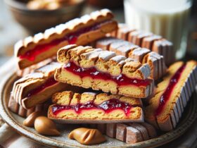 biscotti senza glutine al burro di arachidi e marmellata per merende dolci e salate