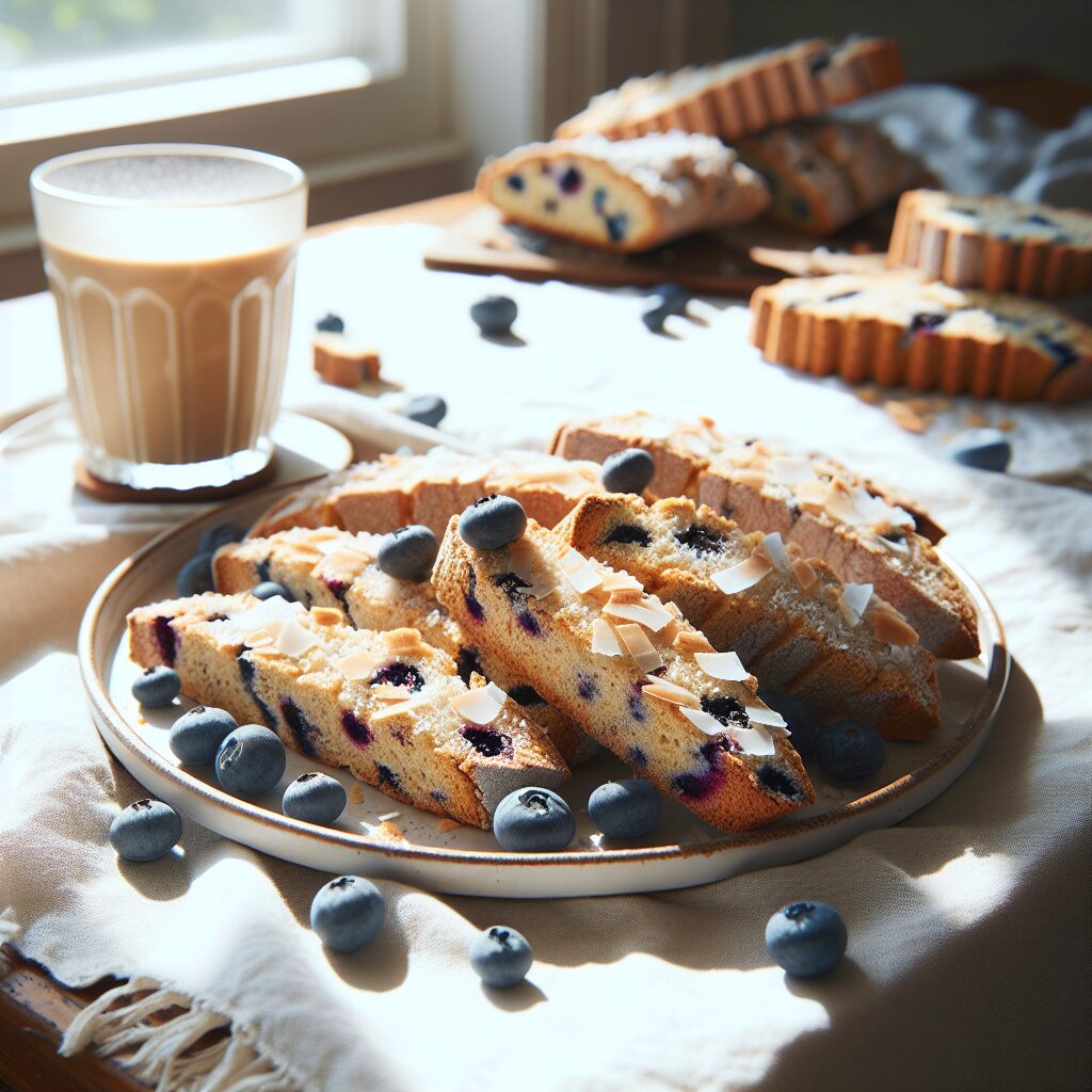 biscotti senza glutine alla farina di cocco e mirtilli per snack estivi