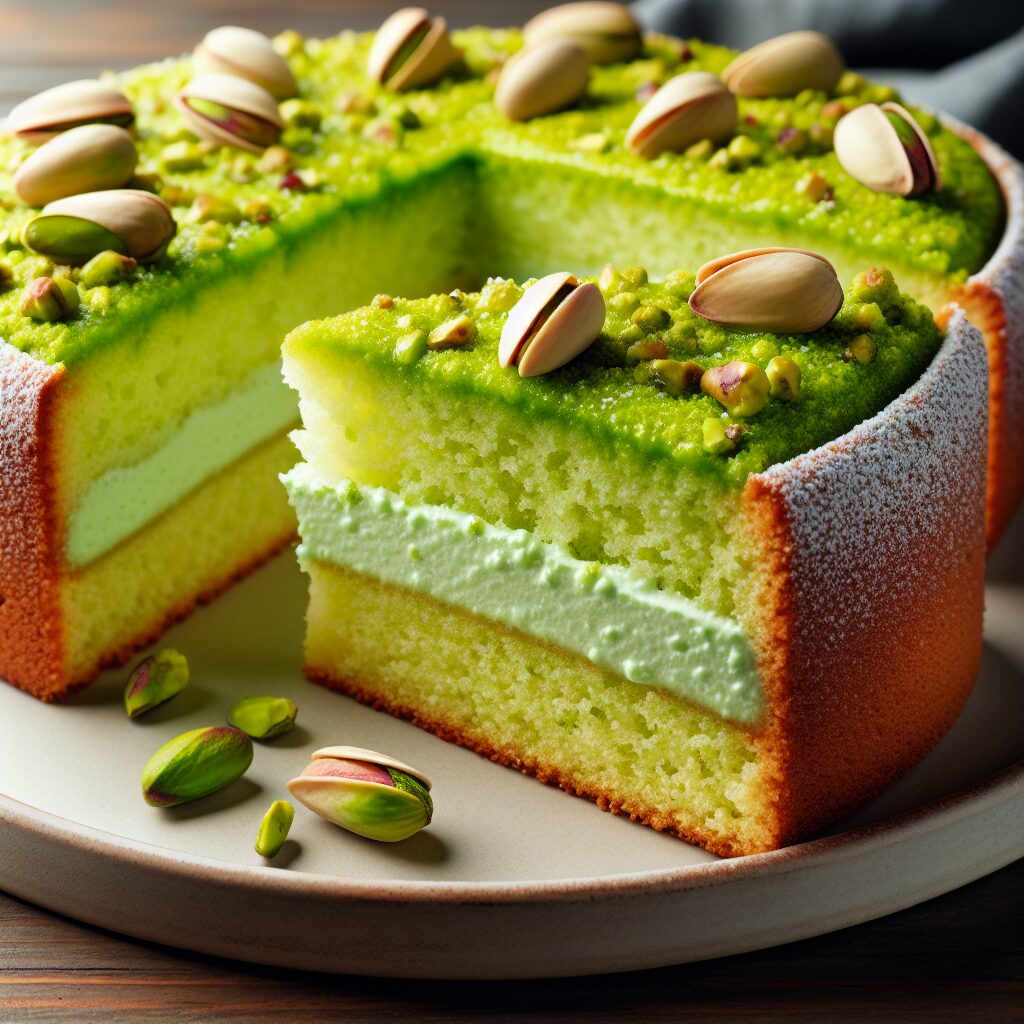 torta senza glutine alla crema di pistacchio per dolci siciliani