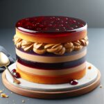 torta senza glutine alla crema di arachidi e gelatina per dolci ispirati al PB&J