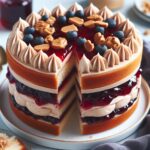 torta senza glutine alla crema di arachidi e gelatina per un dolce ispirato al PB&J