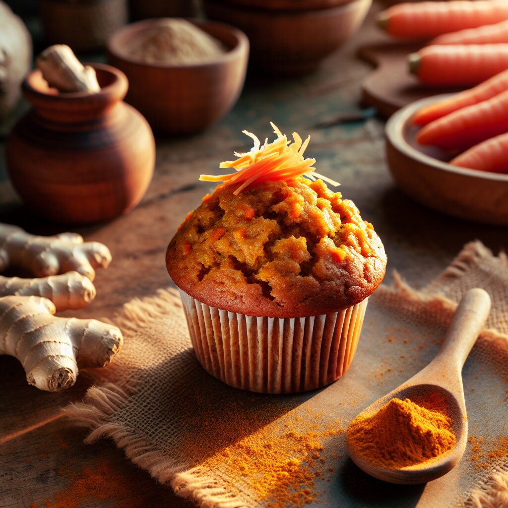 muffin senza glutine alla carota e zenzero per colazioni speziate