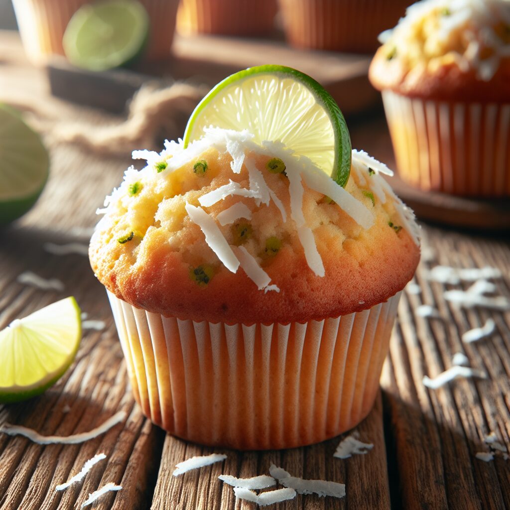 muffin senza glutine al cocco e lime per un tocco esotico al mattino