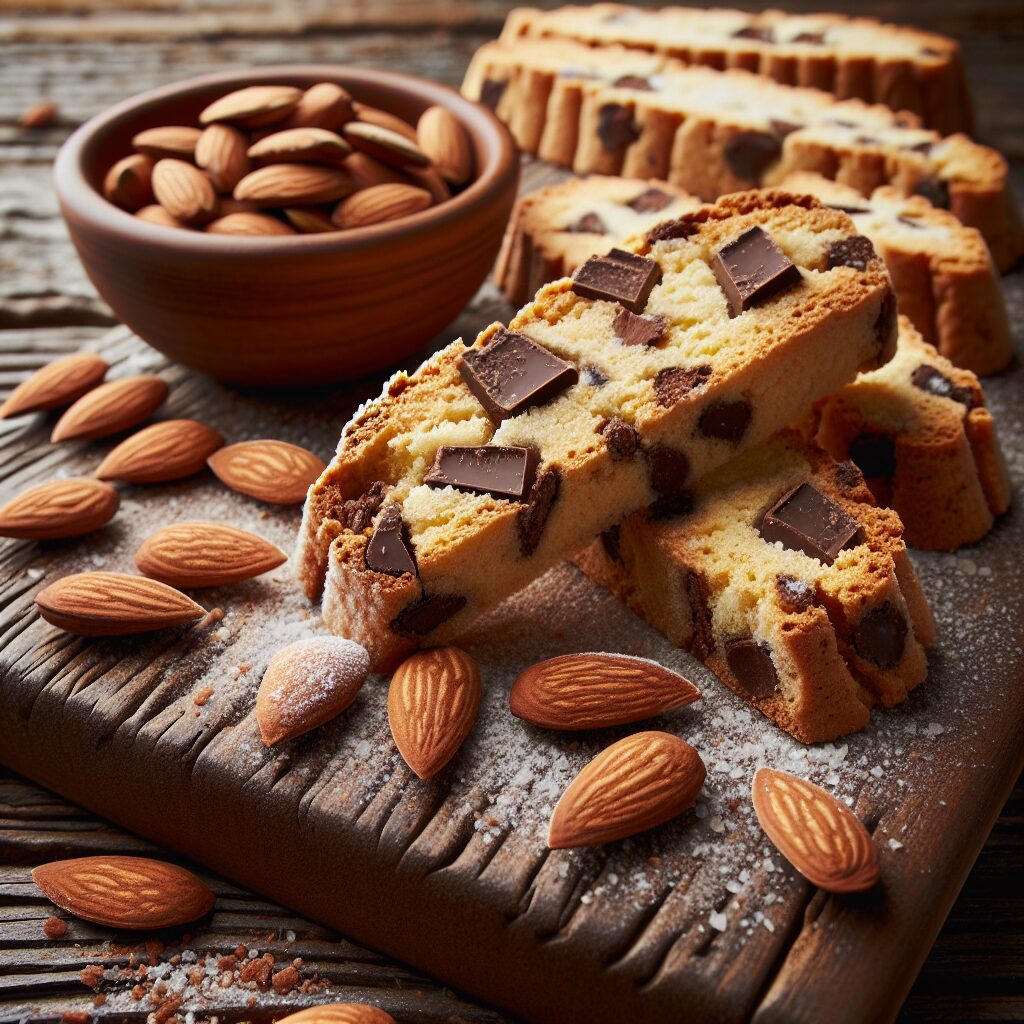 biscotti senza glutine alla farina di mandorle e cioccolato per dolci delicati