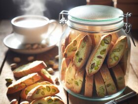 biscotti senza glutine al pistacchio per snack pomeridiani