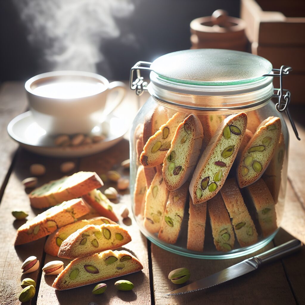 biscotti senza glutine al pistacchio per snack pomeridiani