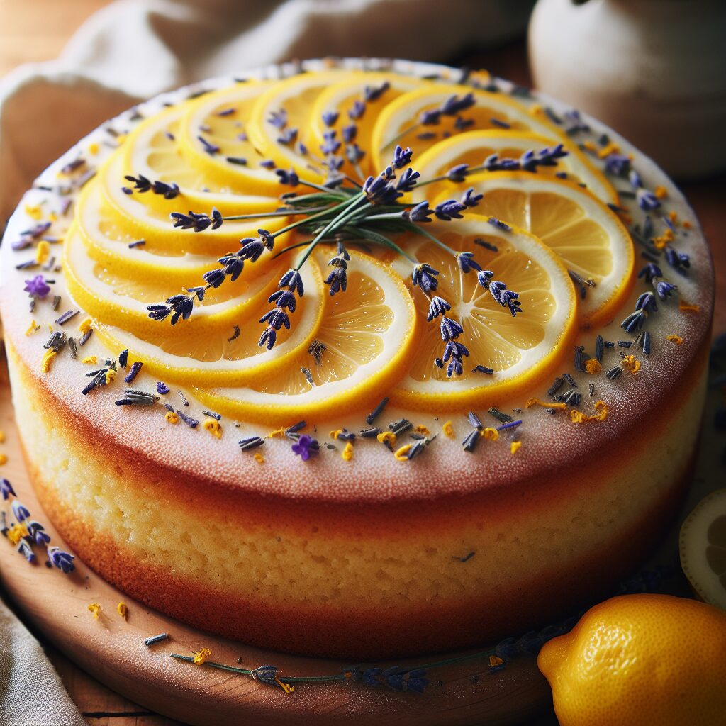 torta senza glutine al limone e lavanda per dolci aromatici