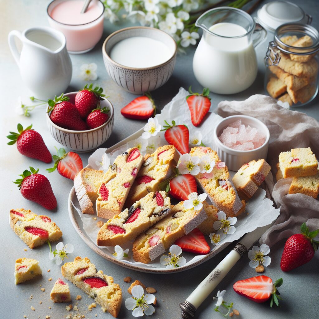 biscotti senza glutine alla vaniglia e fragola per merende primaverili