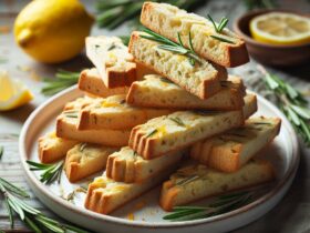 biscotti senza glutine al limone e rosmarino per snack aromatici e freschi