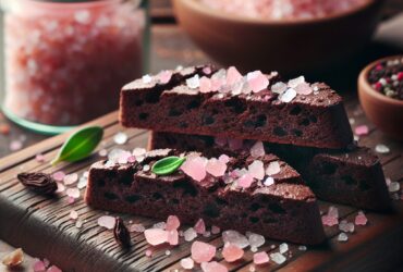 biscotti senza glutine al cioccolato e sale rosa dell'Himalaya per snack sofisticati