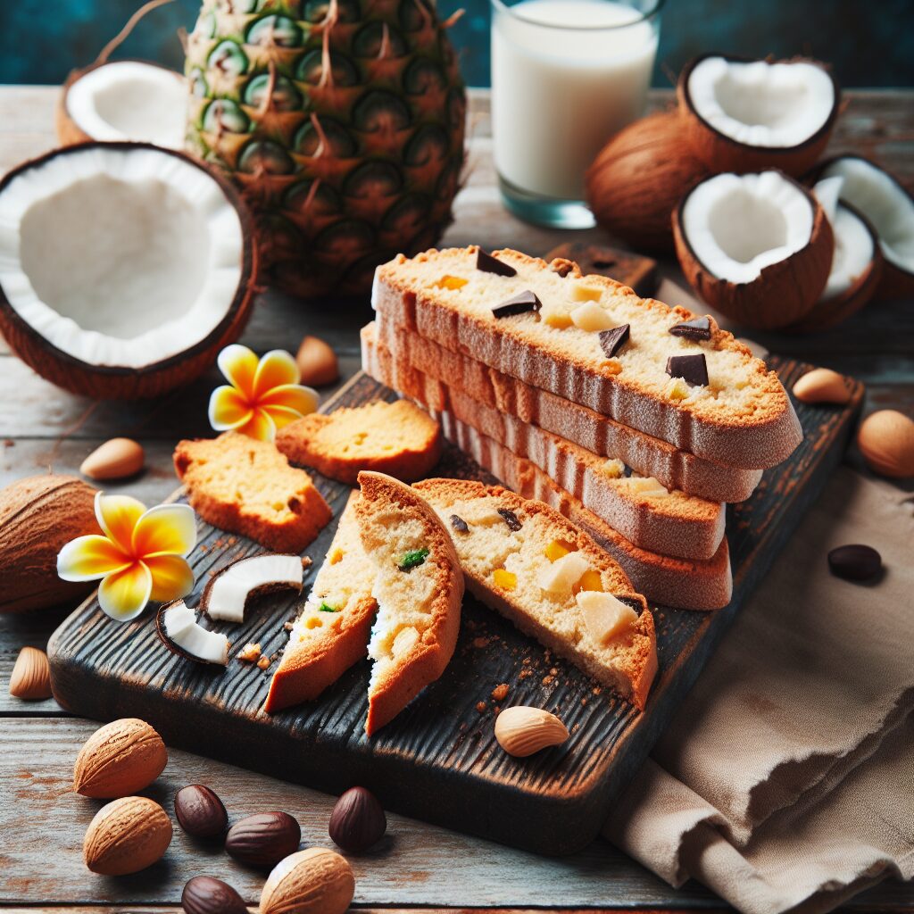 biscotti senza glutine alla farina di cocco per snack tropicali