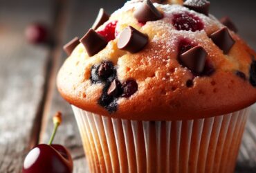 muffin senza glutine al cioccolato e ciliegie per colazioni golose e fruttate