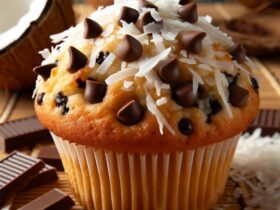 muffin senza glutine al cocco e cioccolato per colazioni esotiche