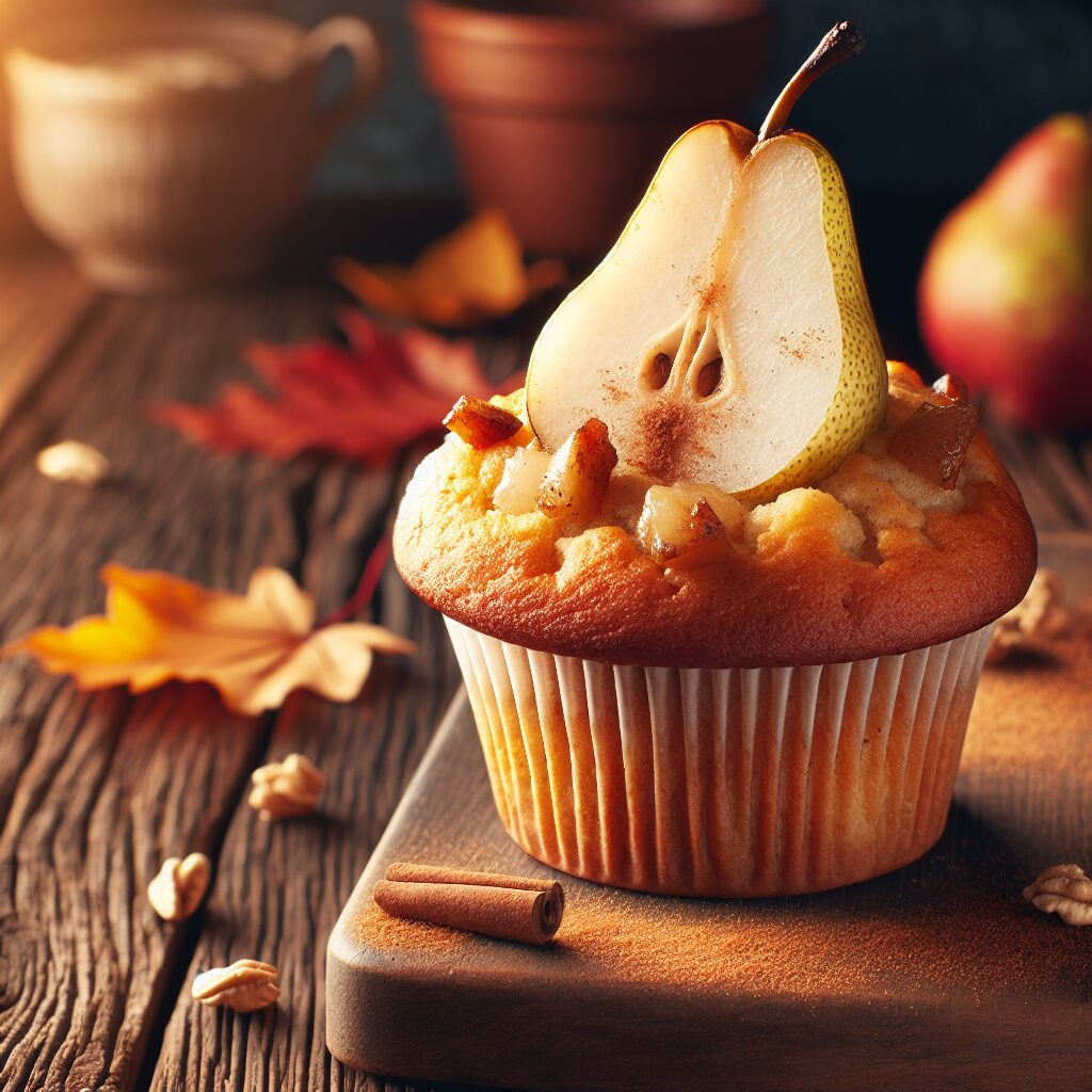 muffin senza glutine alla pera e cannella per colazioni autunnali