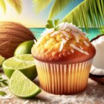 muffin senza glutine al cocco e lime per colazioni tropicali