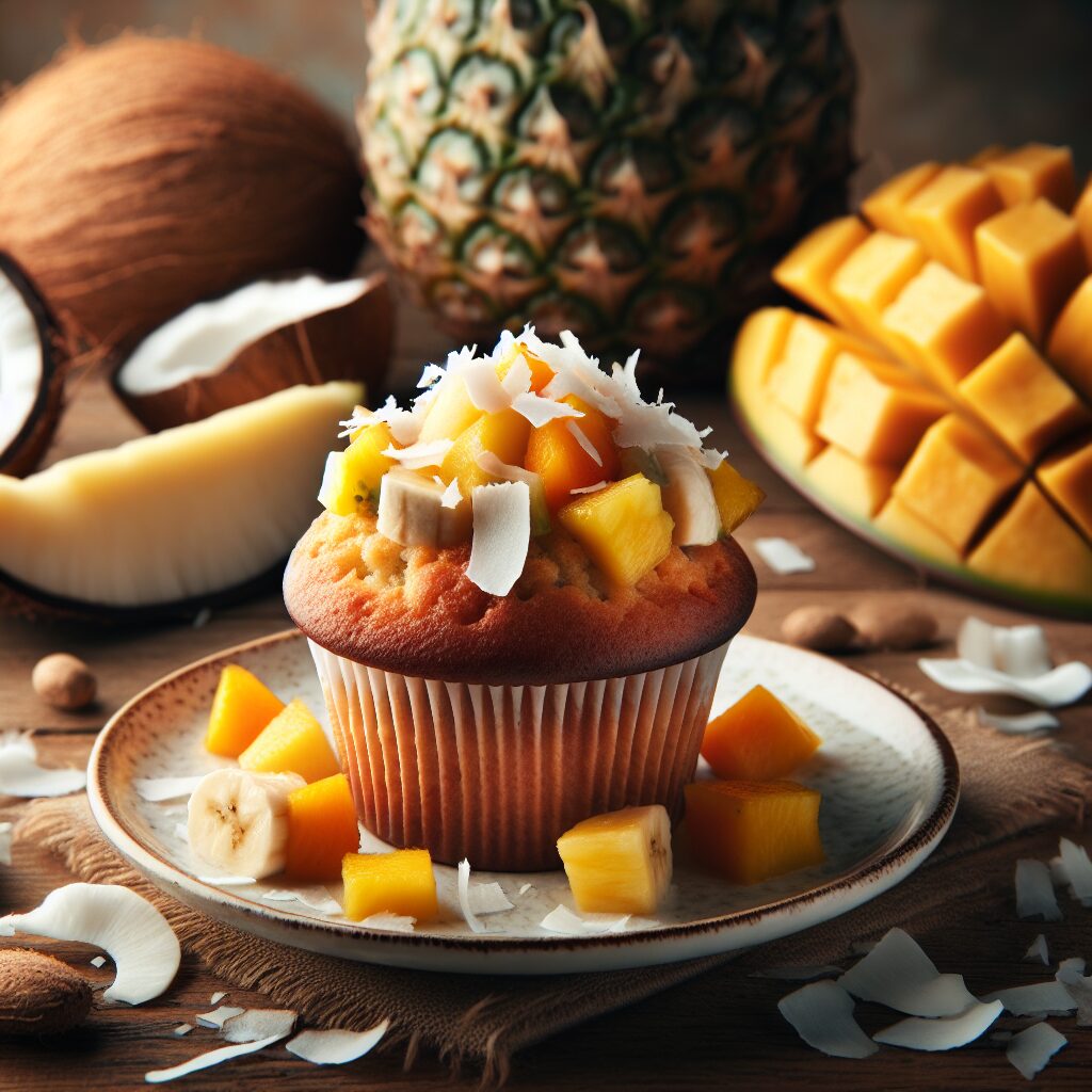 muffin senza glutine ai frutti tropicali e cocco per una colazione esotica