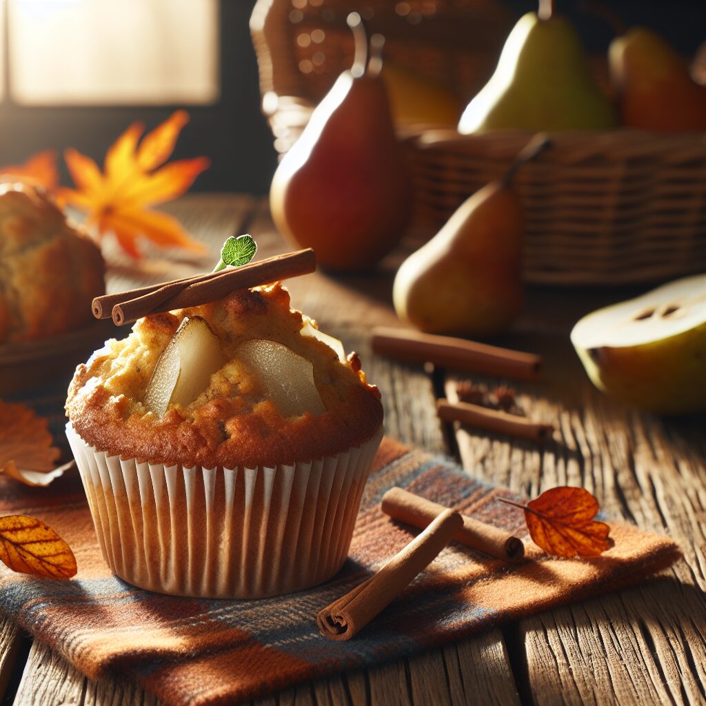 muffin senza glutine alla pera e cannella per colazioni autunnali