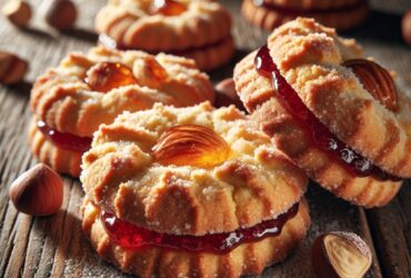 biscotti senza glutine alla nocciola e marmellata per uno snack dolce e soddisfacente