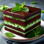 torta senza glutine al cioccolato e menta per dessert rinfrescanti