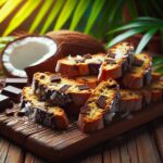 biscotti senza glutine al burro di cocco e cioccolato per merende tropicali