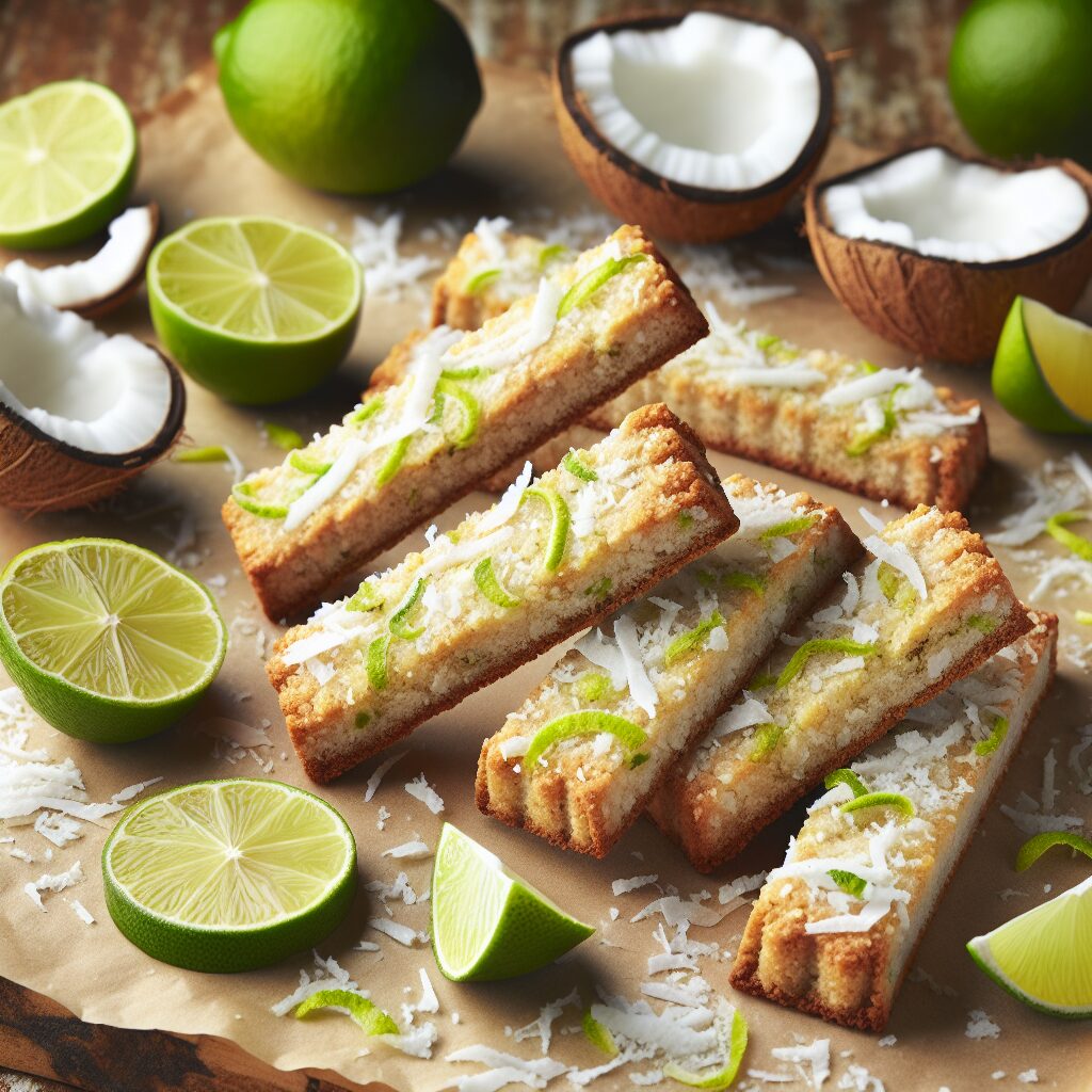 biscotti senza glutine al cocco e lime per snack esotici