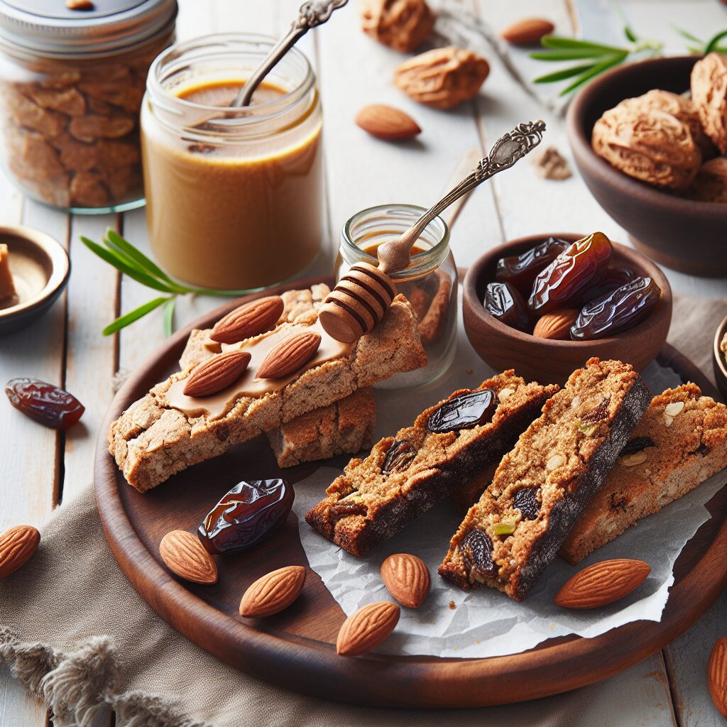 biscotti senza glutine al burro di mandorle e datteri per snack energetici