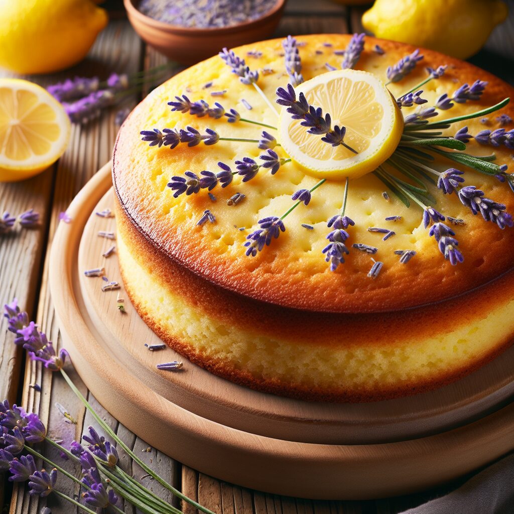 torta senza glutine al limone e lavanda per dolci aromatici