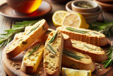 biscotti senza glutine al limone e rosmarino per uno snack aromatico e fresco