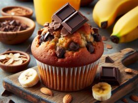 muffin senza glutine alla banana e cioccolato per colazioni golose