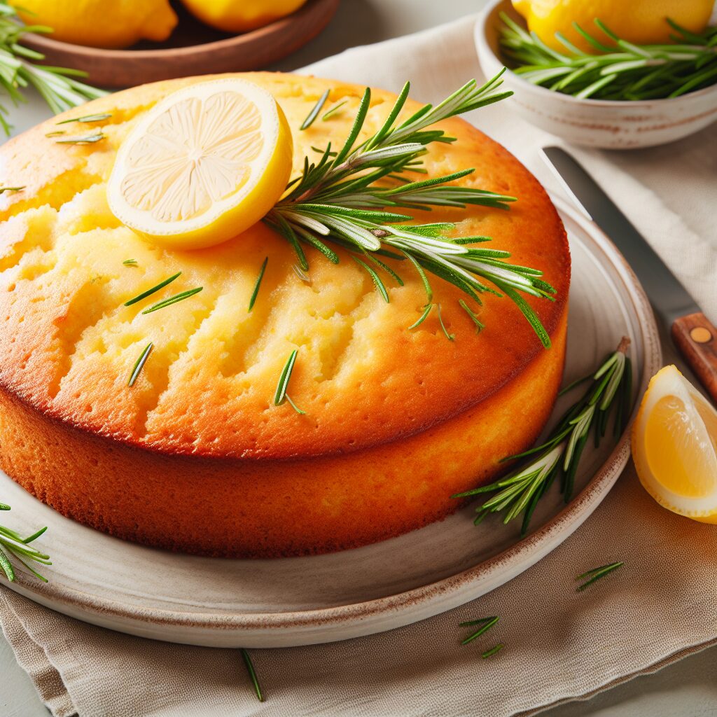 torta senza glutine al limone e rosmarino per dolci estivi