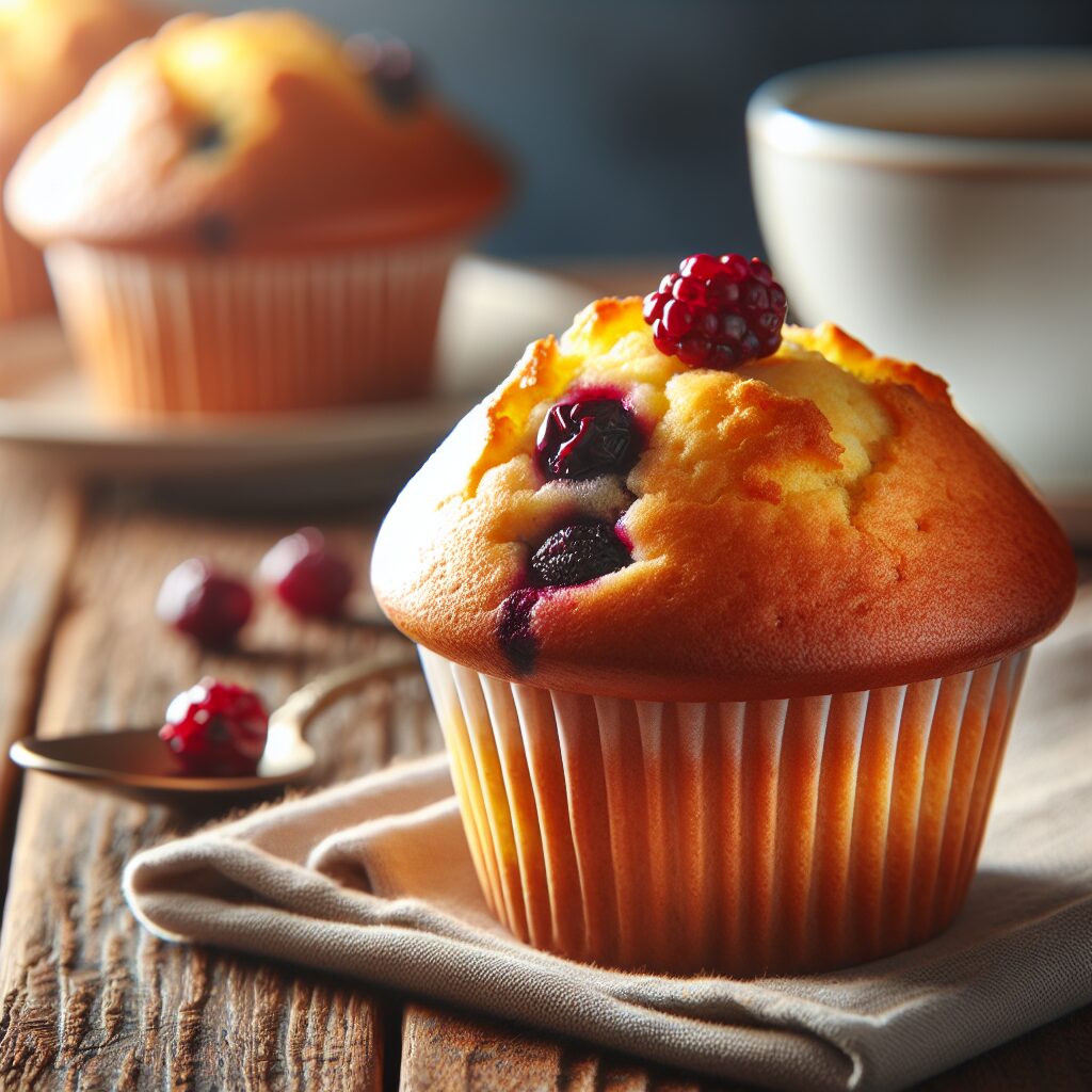 muffin senza glutine ai frutti di bosco e vaniglia per colazioni dolci