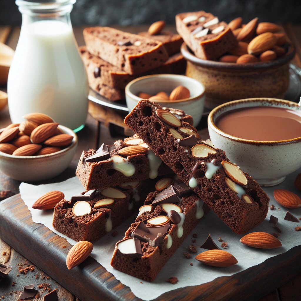 biscotti senza glutine al cioccolato e mandorle per uno snack energizzante