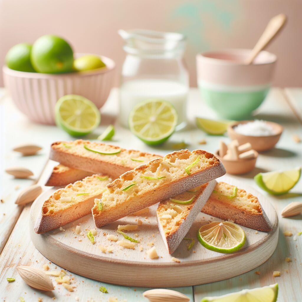 biscotti senza glutine alla farina di cocco e lime per merende con un tocco tropicale