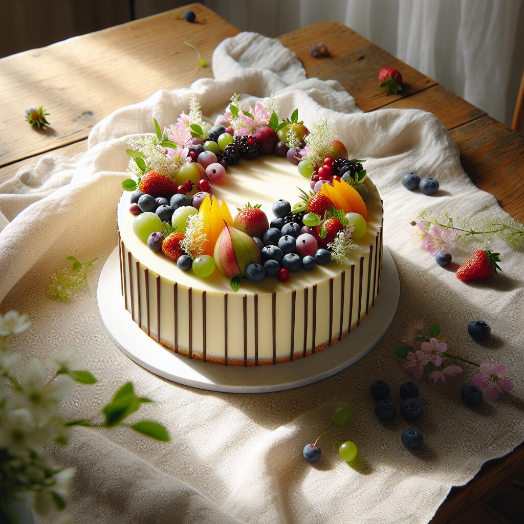 torta senza glutine al cioccolato bianco e frutti di bosco per dessert primaverili