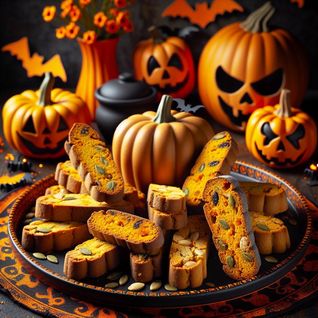 biscotti senza glutine alla zucca e spezie per snack di Halloween