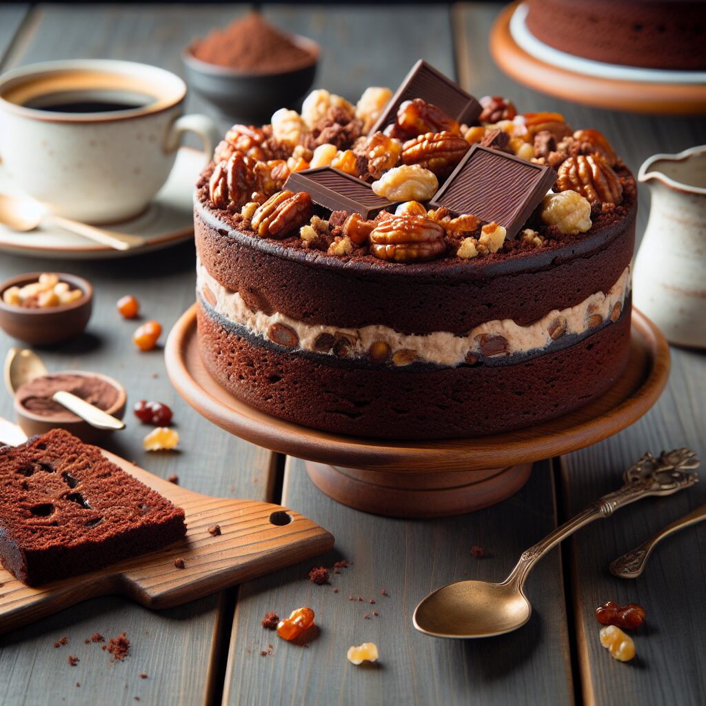 torta senza glutine al cioccolato e malto per dessert robusti