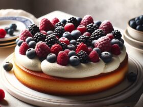 torta senza glutine ai frutti di bosco e crema di ricotta per dessert leggeri