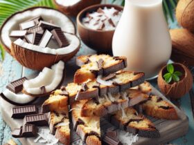 biscotti senza glutine alla farina di cocco e cioccolato per uno snack tropicale